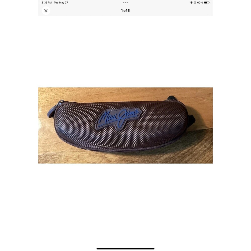 Maui Jim Textured Brown Zip Around Unisex Sunglasses Case **CASE ONLY